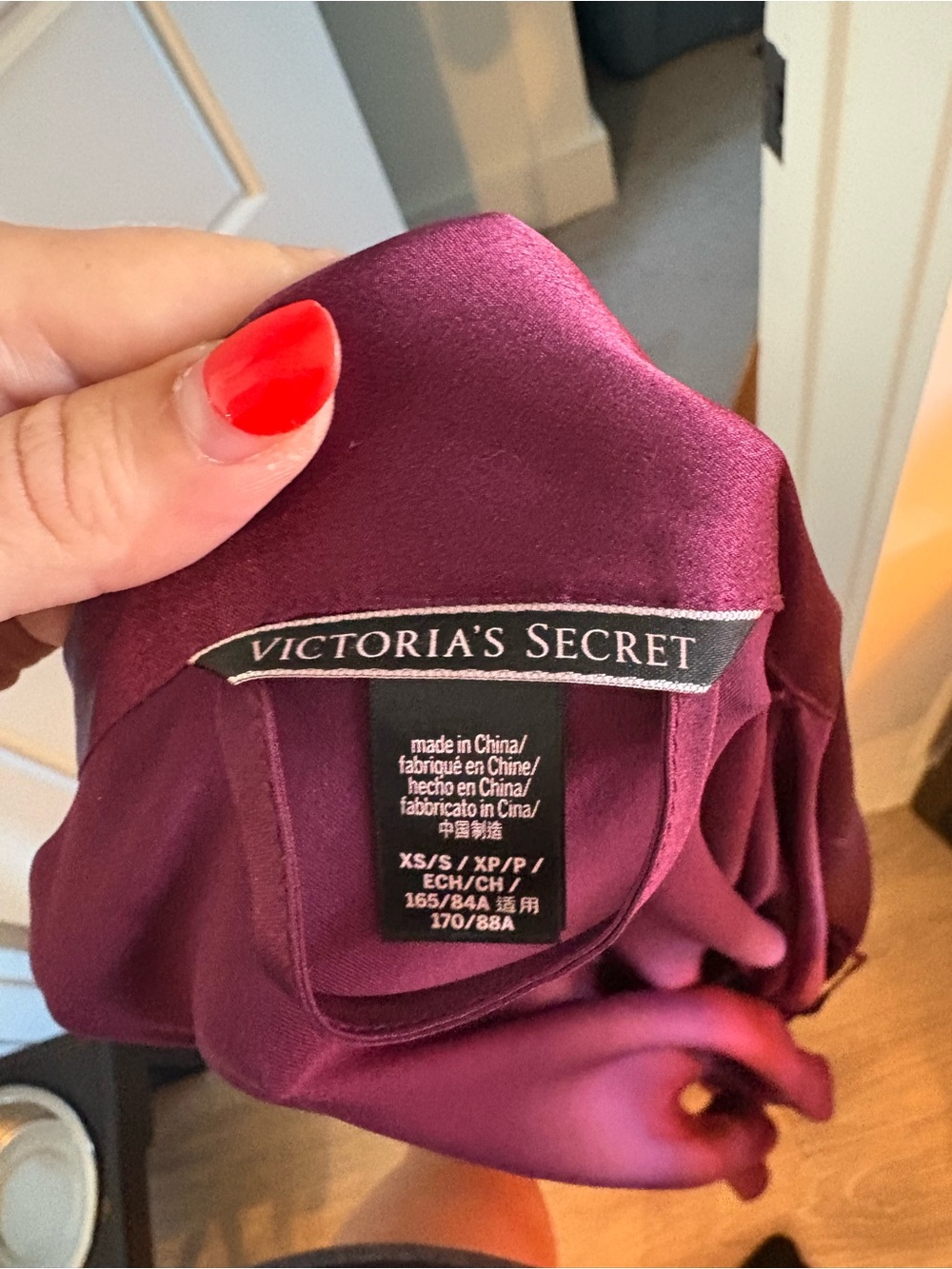 Victoria's Secret Satin Robe with Ruffle Hem - Picture 3 of 3